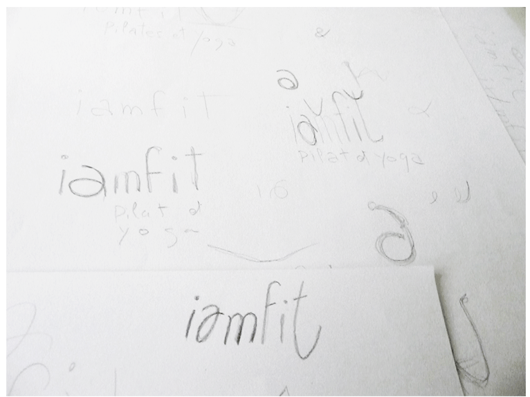 Logotype study for I am Fit, Pilates and Yoga (1)