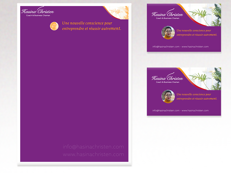 Hasina Christen - Stationery and business cards designed by SyllaDesign
