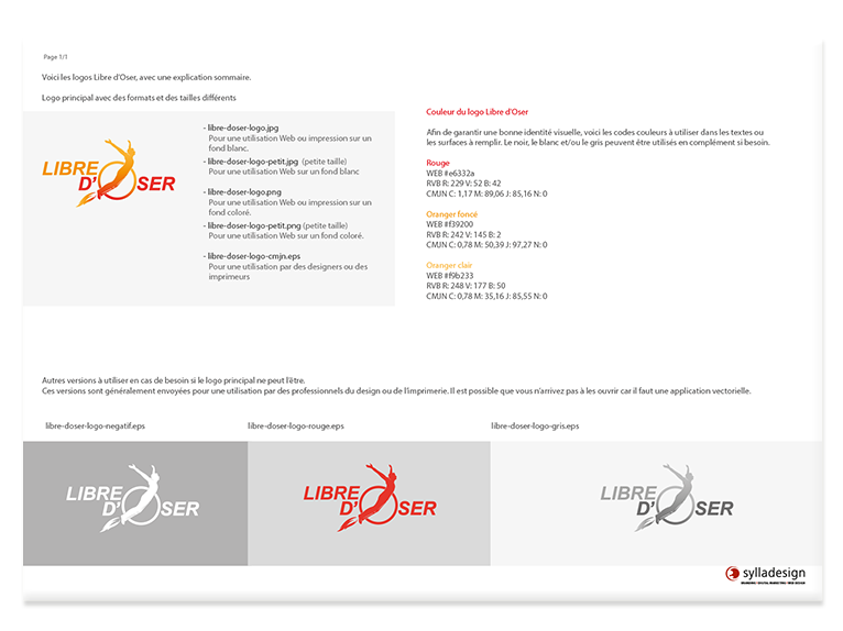 SyllaDesign - logotype designed and developed for Libre d'Oser